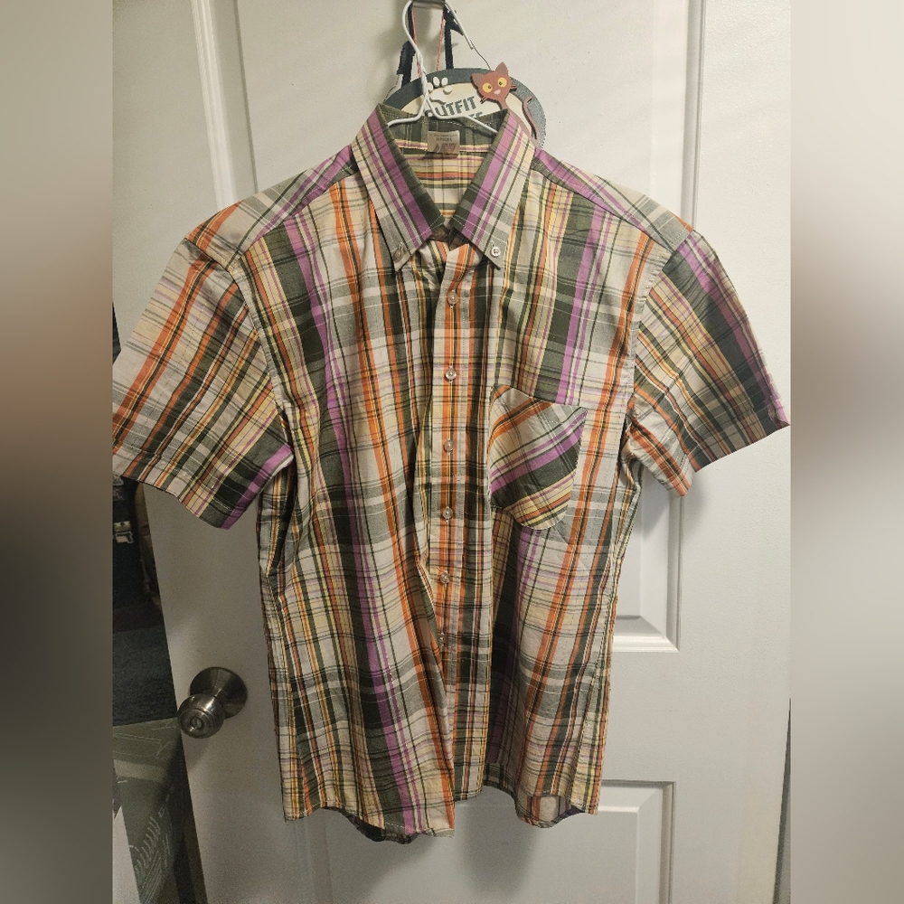 Men Warrior Clothing Plaid Button Down Shirt Skinhead Punk Mod Oi! England NWOT